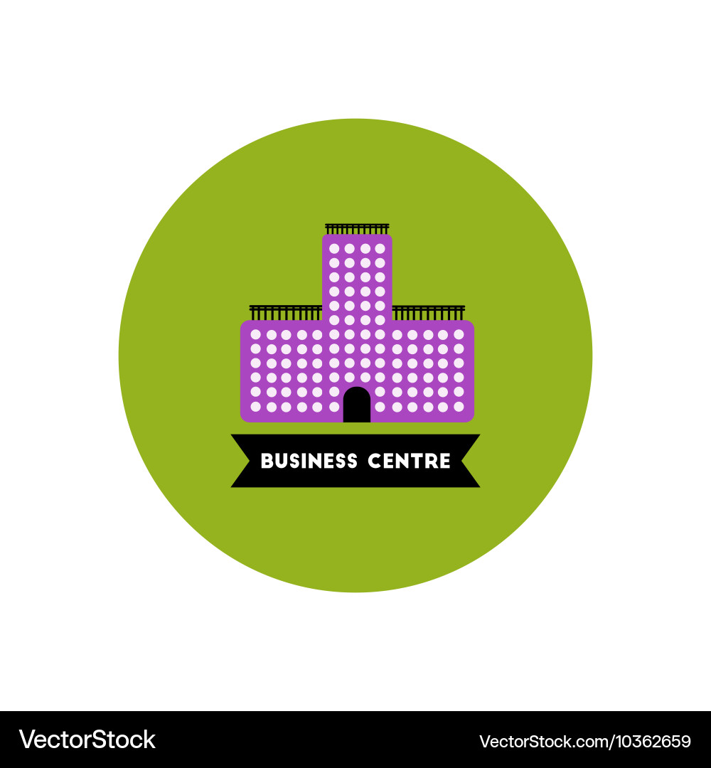 Stylish icon in color circle building business vector image