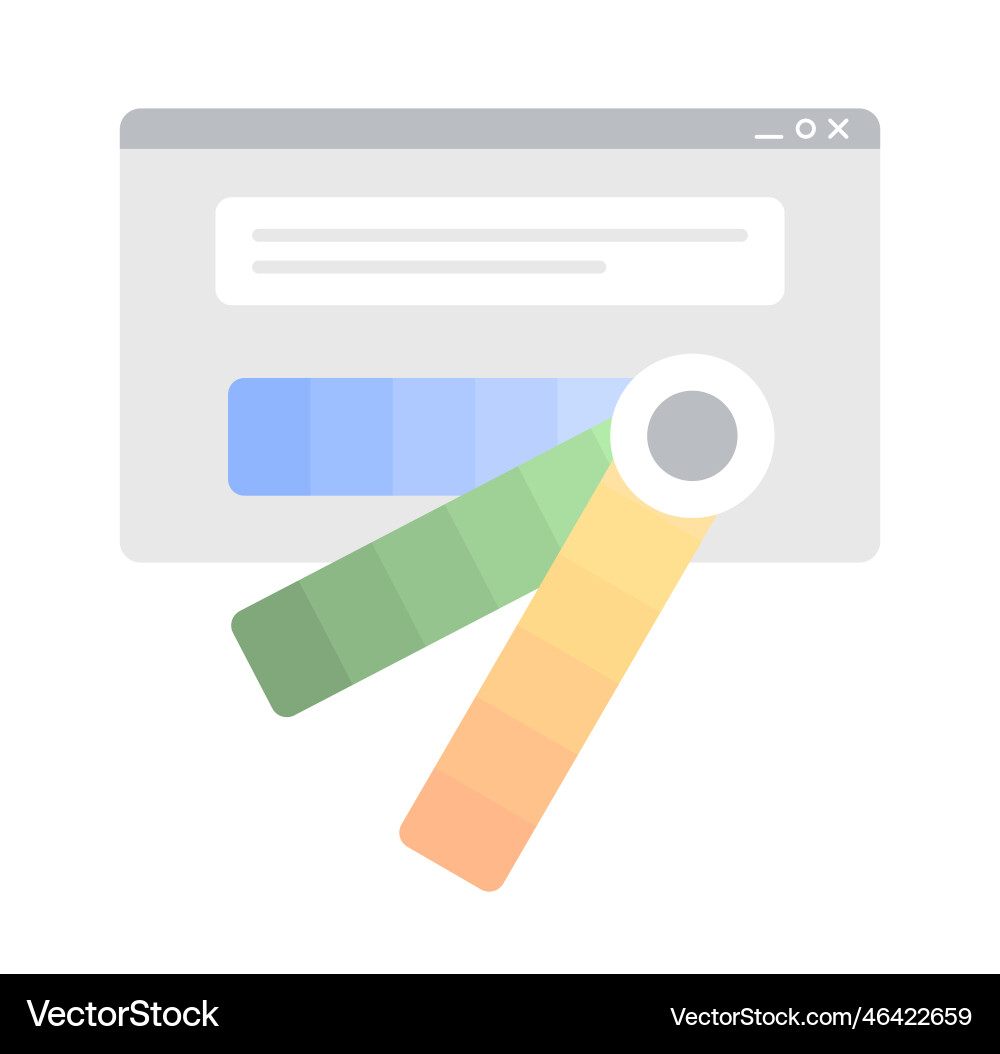 Switching website design color scheme semi flat Switching website design color scheme semi flat vector image