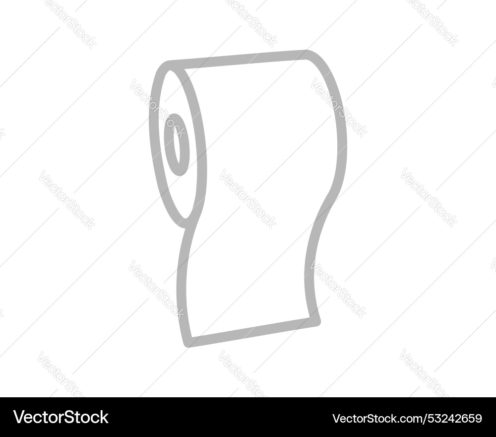 Toilet paper roll or tube icon design template Toilet paper roll or tube icon design template vector image