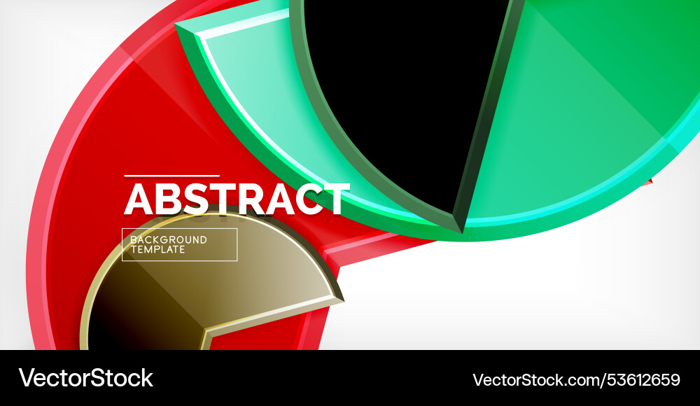 Trendy round shapes with triangular angle design Vector Image