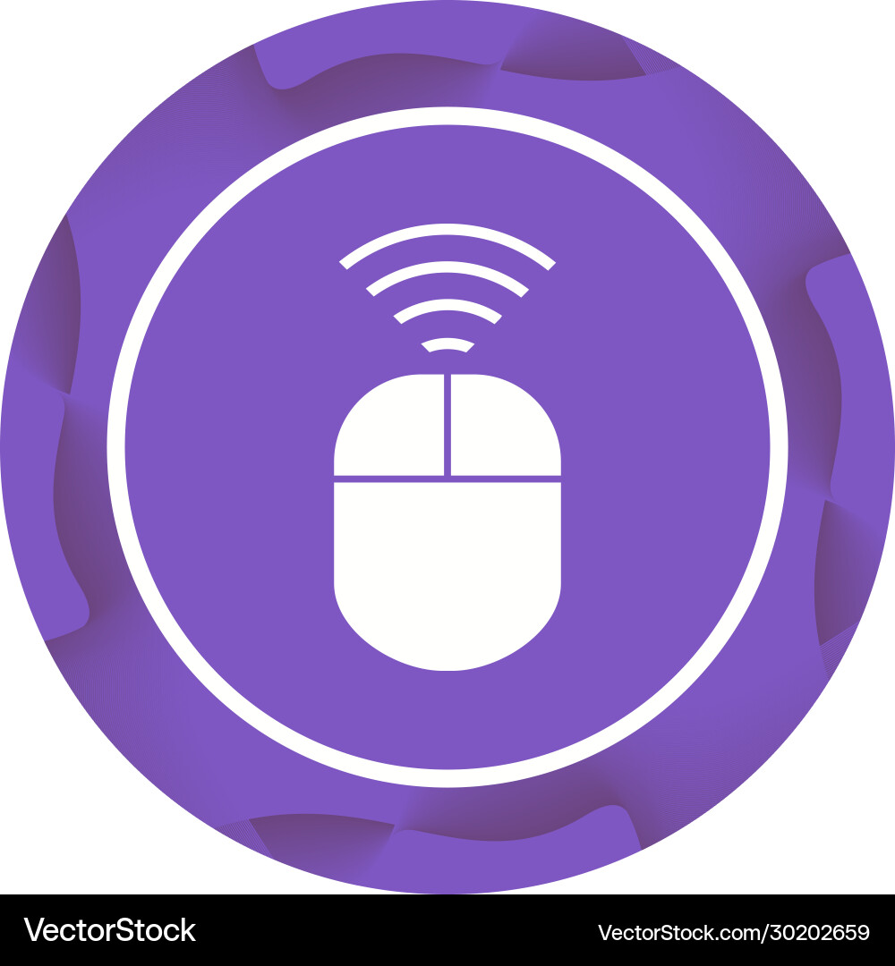 Unique wireless input device glyph icon Vector Image