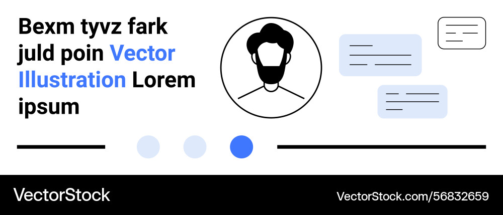 User profile with messaging interface for digital User profile with messaging interface for digital vector image
