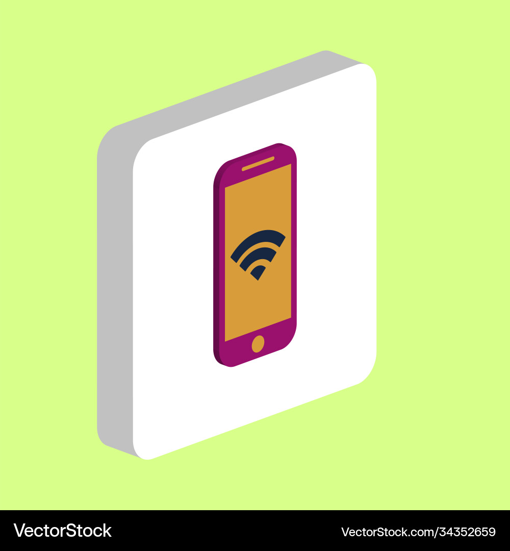 Wifi smartphone computer symbol Vector Image