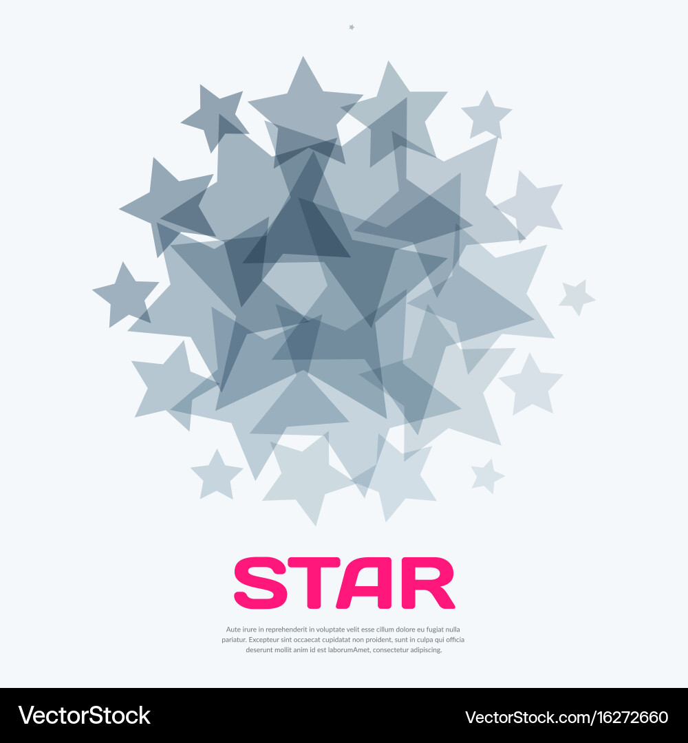 Abstract design elements with stars for fun vector image