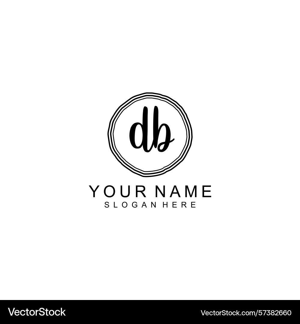 Elegant db initial logo collection with modern Vector Image