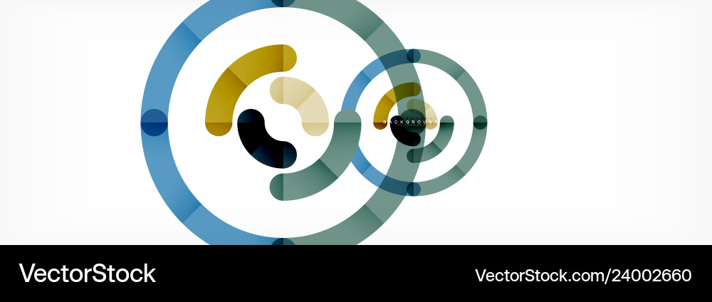 Linear design circle background Vector Image