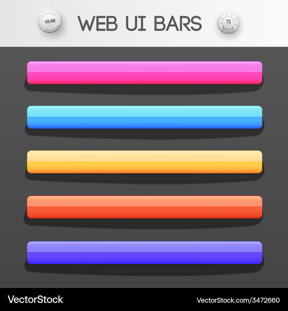 Moderne UI Elemente - Web Interface Vektorbild
