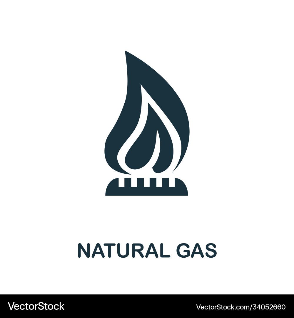 Natural gas icon simple element from alternative vector image