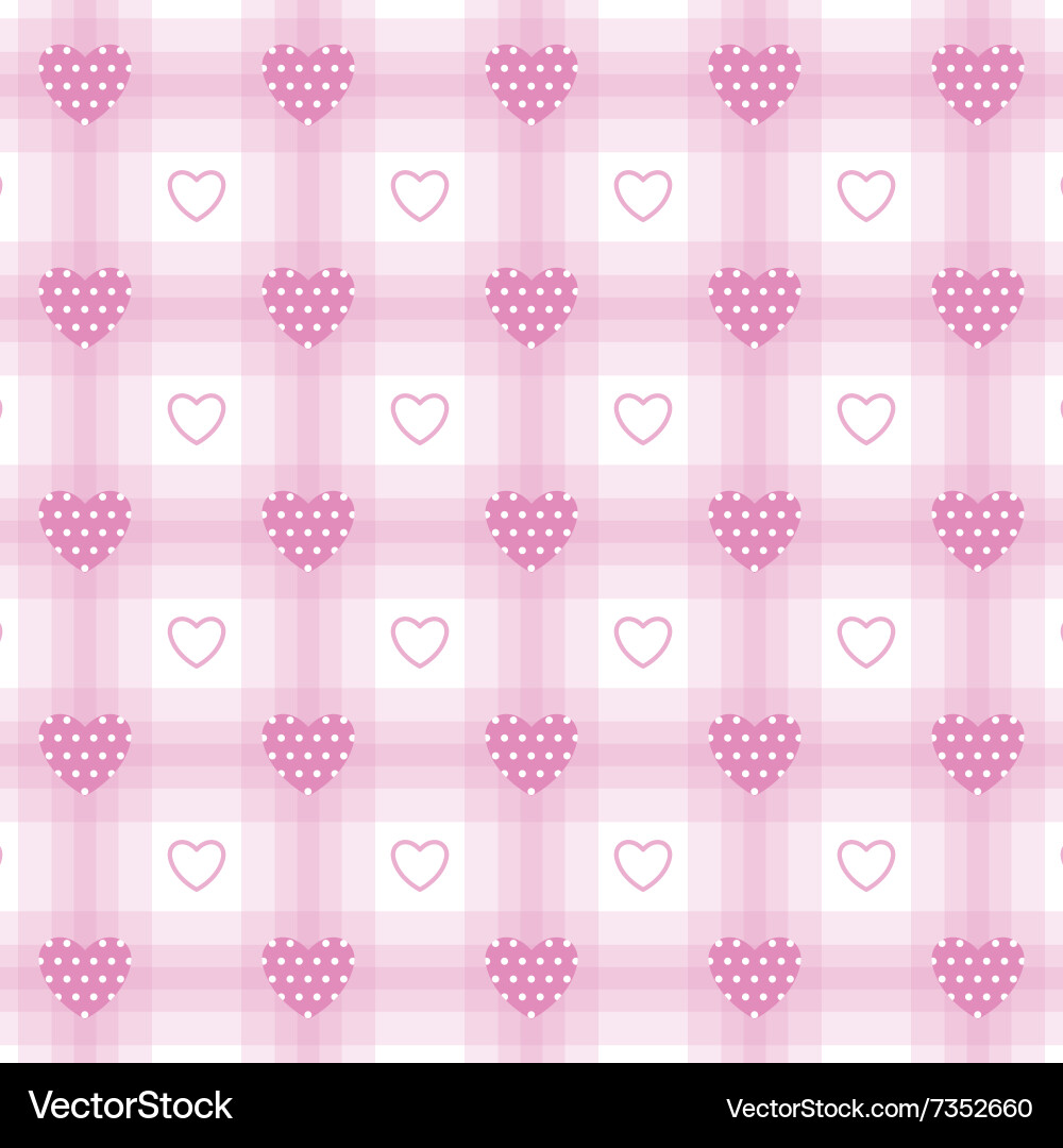 Pink Heart Seamless Pattern Royalty Free Vector Image