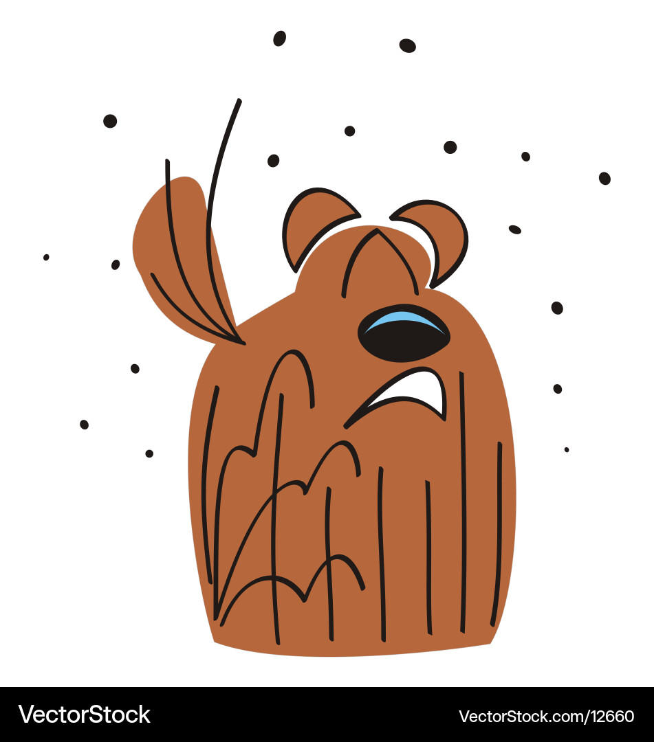 Scratching Dog - Fleas Vector Image