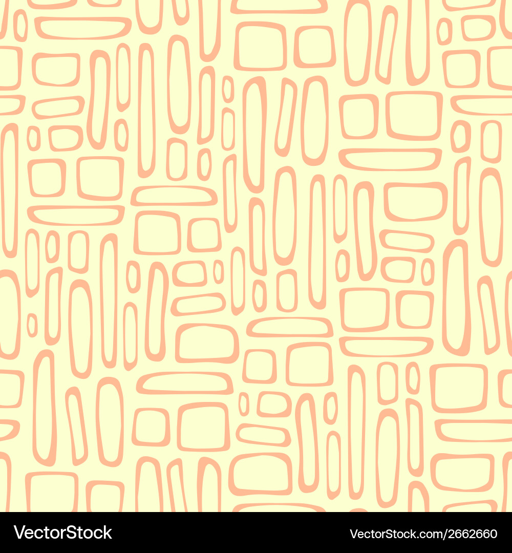 Seamless pattern with abstract doodle square vector image