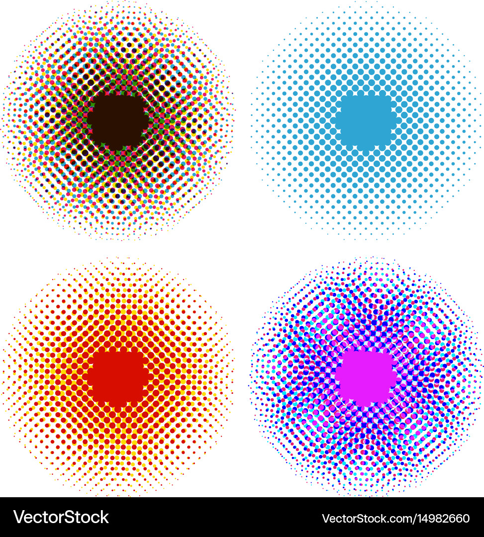 Set of bright abstract circles frames design vector image
