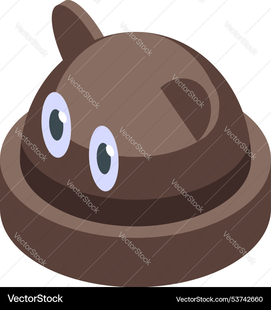 Smart trash can with bear face monitoring garbage Smart trash can with bear face monitoring garbage vector image