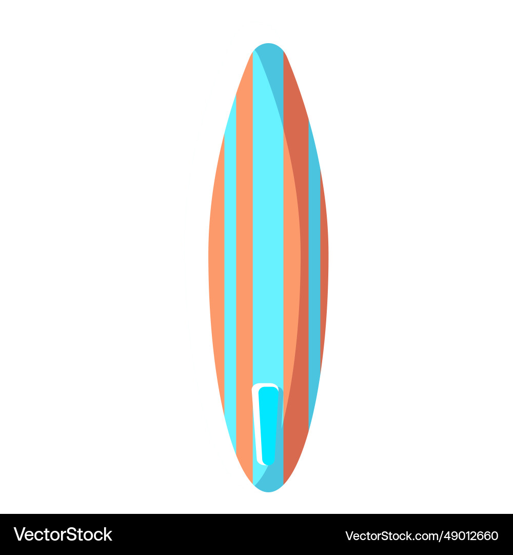Surfboard flat Surfboard flat vector image