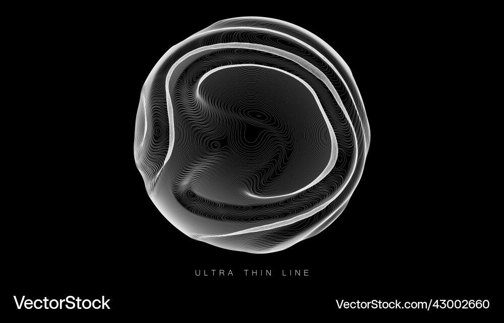 Ultra thin line fluid geometry dynamic Ultra thin line fluid geometry dynamic vector image