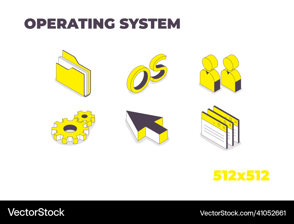 Betriebssystem 3d Icons Ordner Cursor Benutzer Betriebssystem 3d Icons Ordner Cursor Benutzer vektorbild