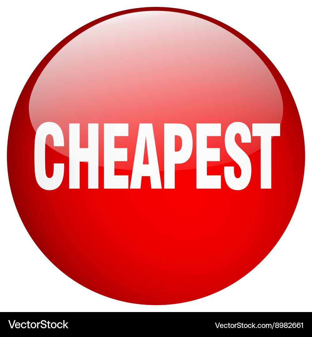 Cheapest red round gel isolated push button Vector Image