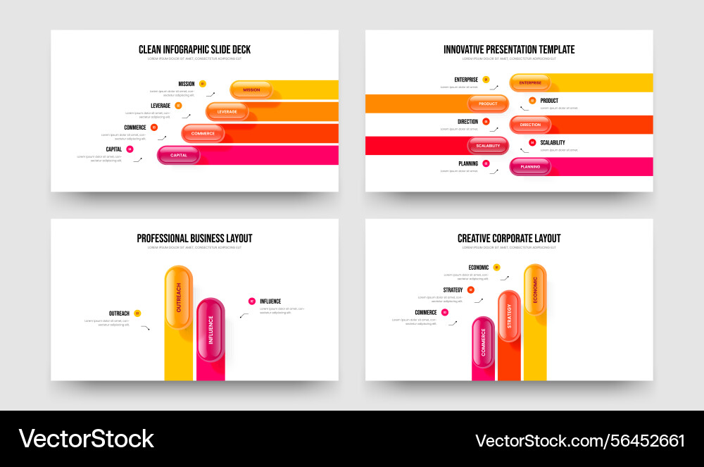 Consulting overview four five two three option Consulting overview four five two three option vector image