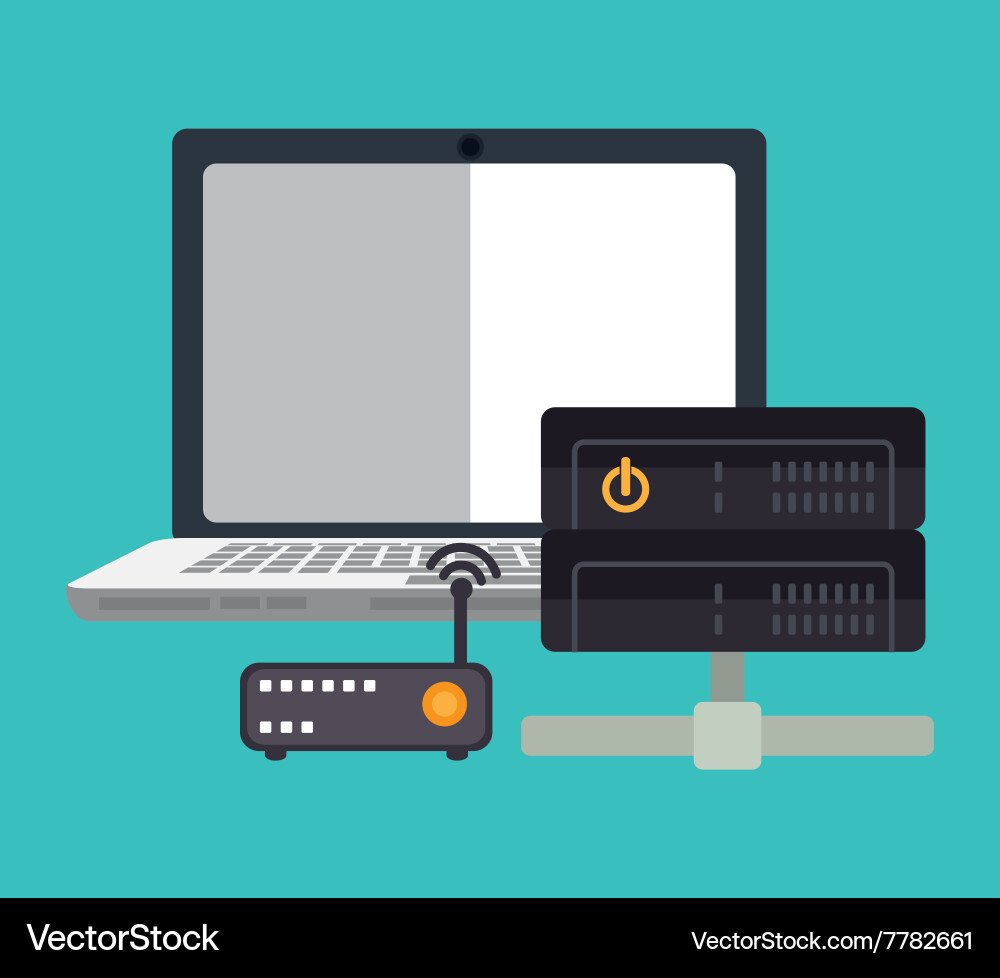 Data base design Vector Image