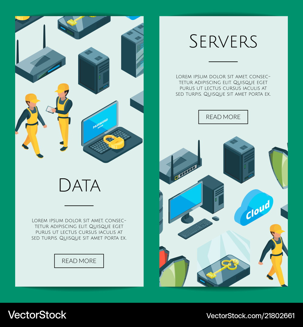 Data Center Icons - Technology vector image