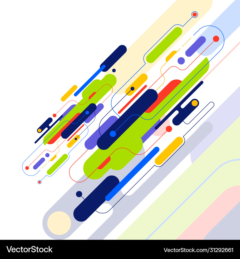 Dynamic Geometric Shapes & Lines Vector Image