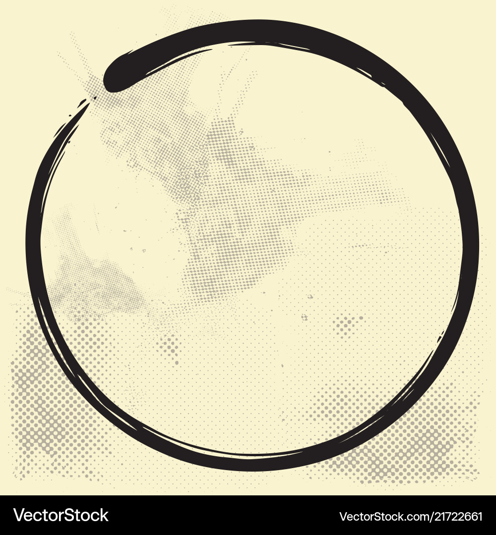 Enso zen circle brush ink Enso zen circle brush ink vector image