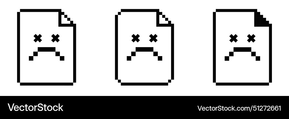 Failed Document Error Icon vector image