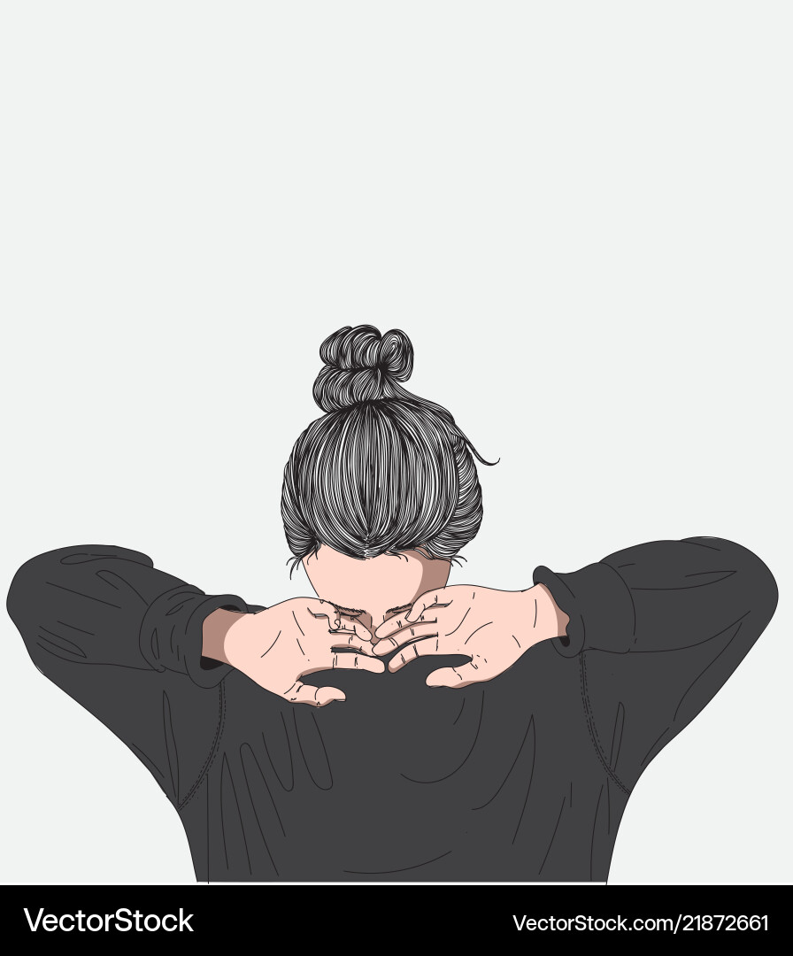 Girl crying sadly in love Girl crying sadly in love vector image