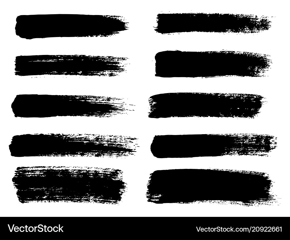 Grunge Painted Stripes - Black Labels vector image