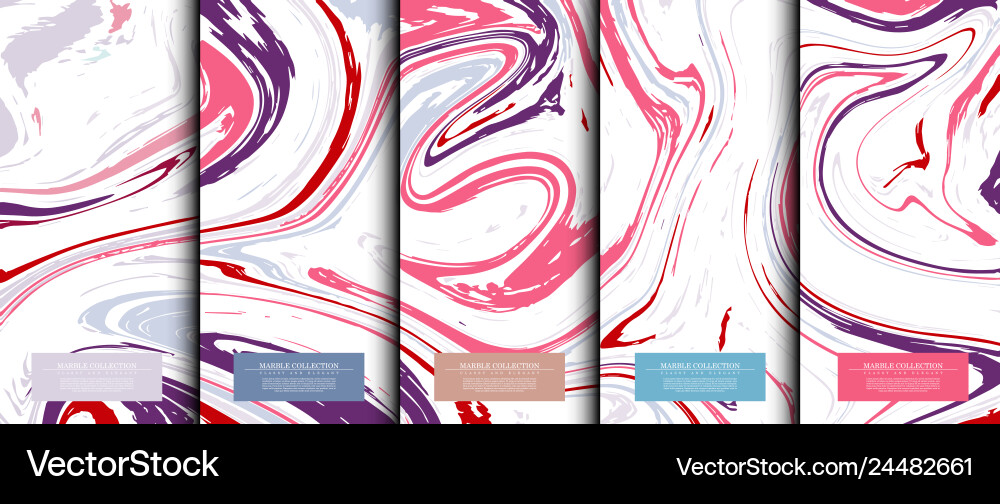 Marble collection abstract liquid pattern texture Marble collection abstract liquid pattern texture vector image