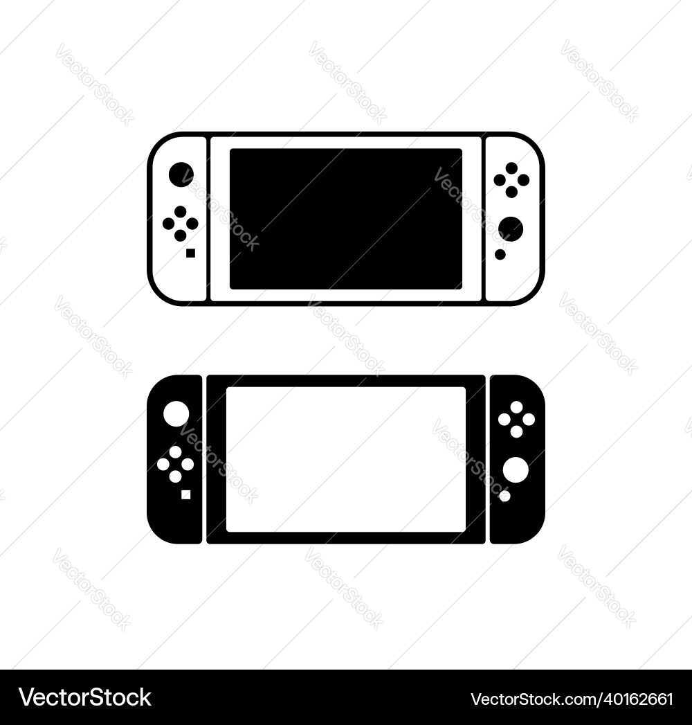 Nintendo switch game controller design template Nintendo switch game controller design template vector image