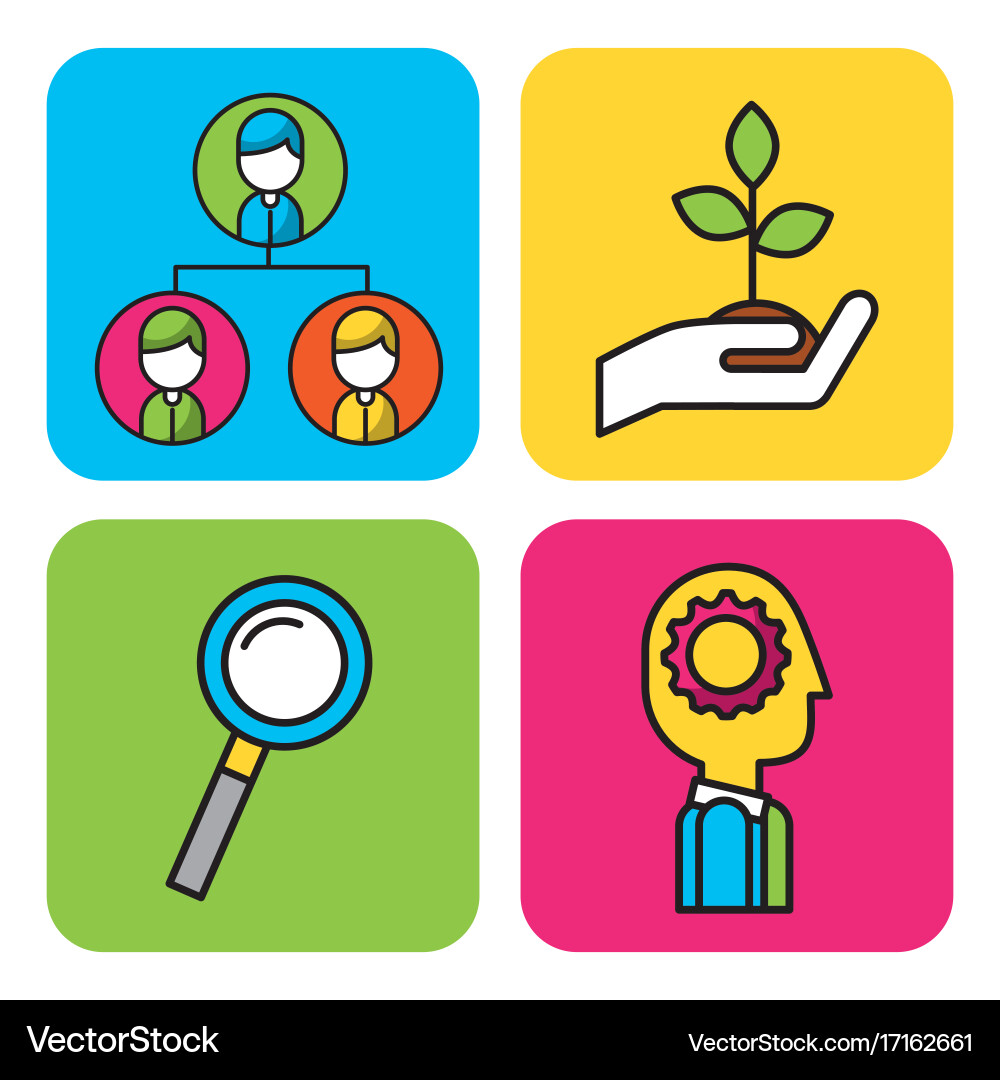 Set business and finance icons web app image Vector Image