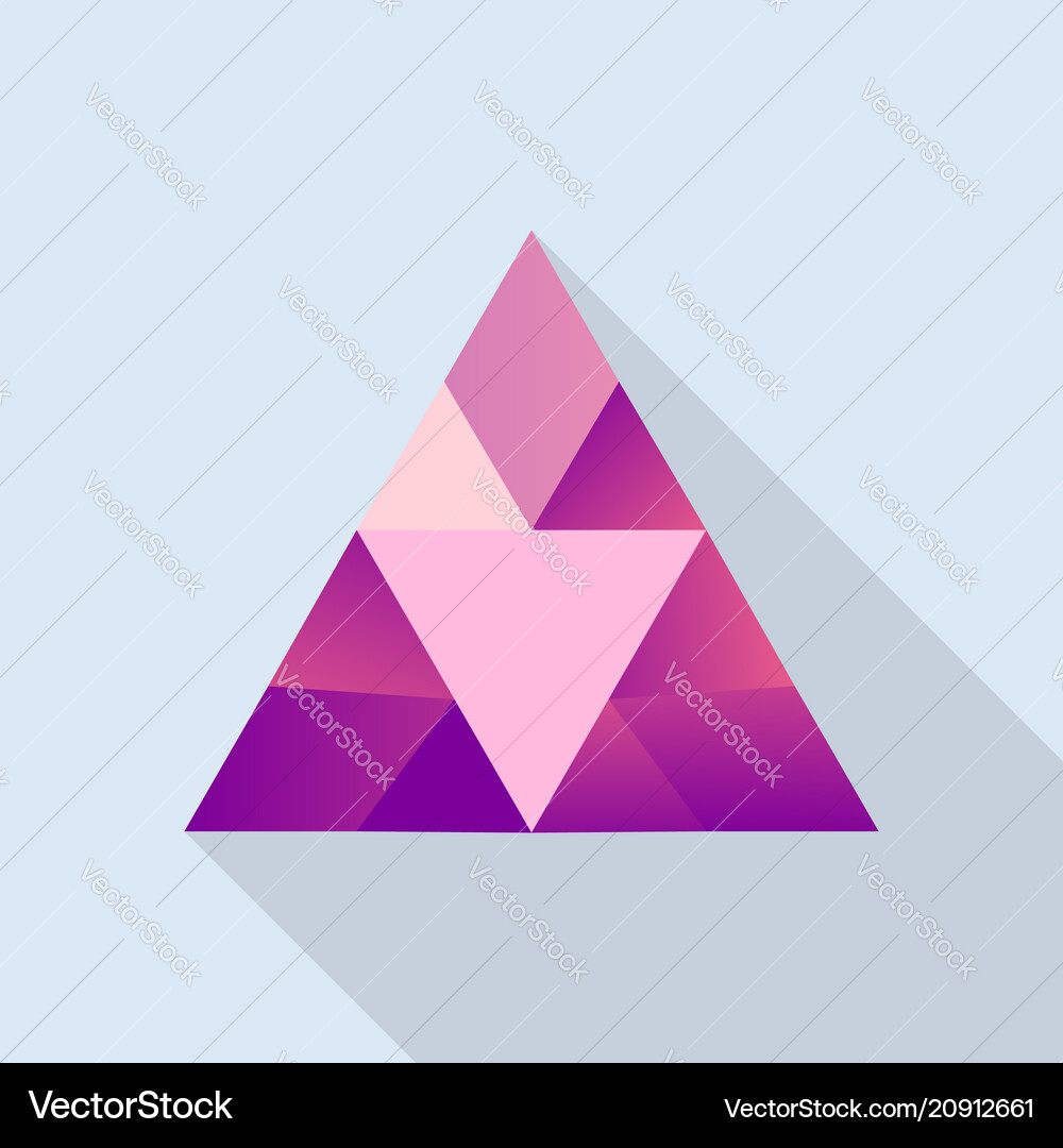 Shiny ruby icon flat style Shiny ruby icon flat style Vector Image