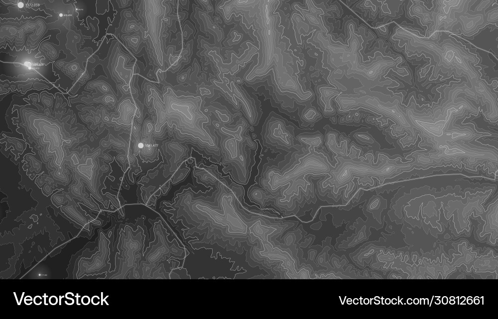 Terrain big data visualization futuristic map Terrain big data visualization futuristic map vector image