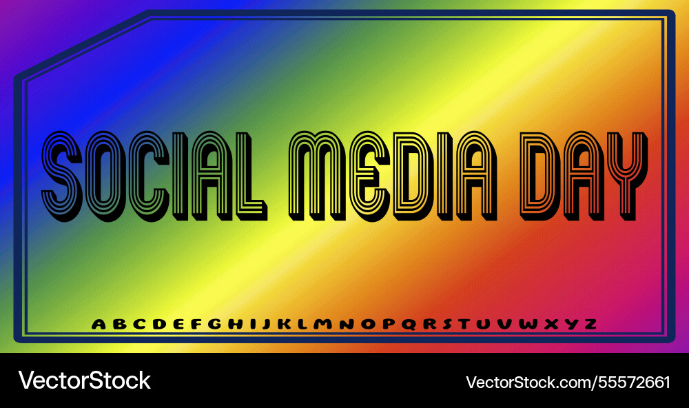 Text effects with editable colors and abstract Vector Image