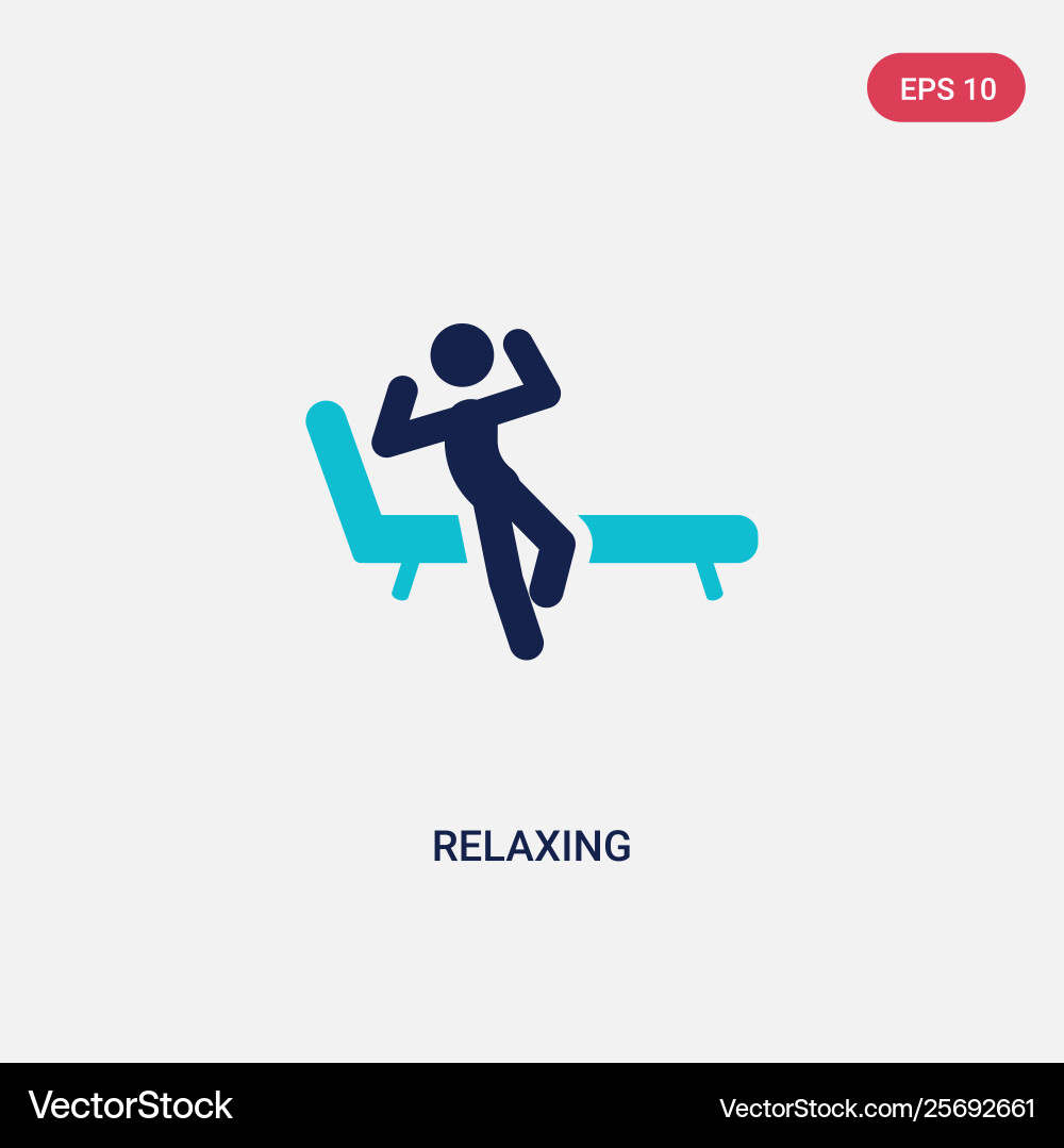 Two color relaxing icon from activity and hobbies Two color relaxing icon from activity and hobbies Vector Image