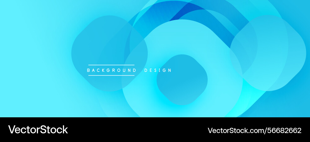 Abstract blue design features overlapping circles Vector Image