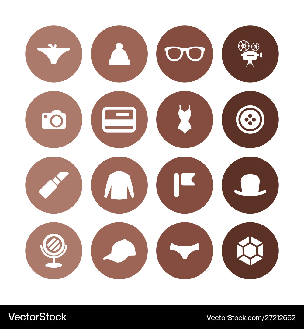 Accessories icons universal set for web and ui Vector Image