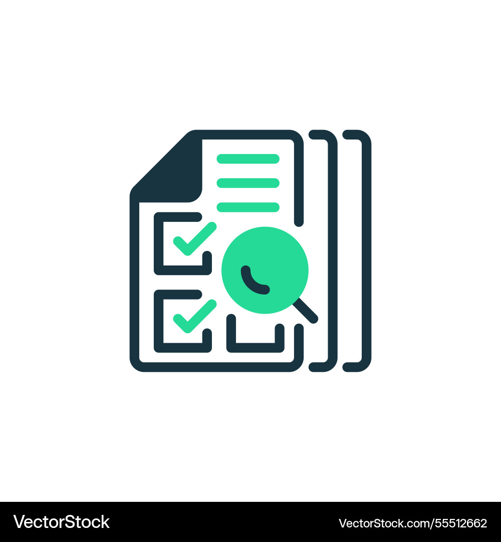 Audit checklist two tone color icon linear style Audit checklist two tone color icon linear style vector image