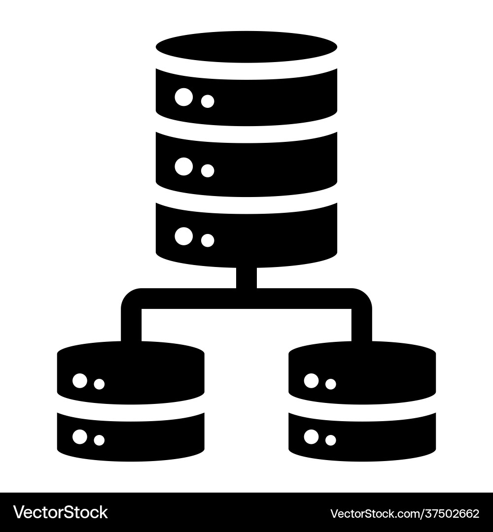 Database network vector image