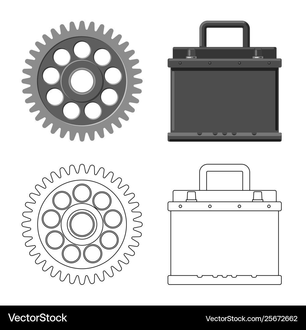 Design auto and part sign collection vector image