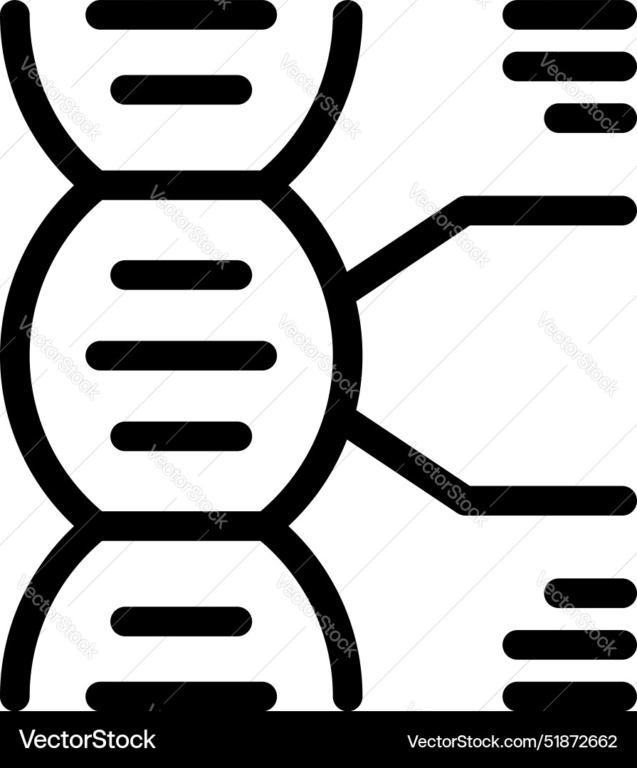 Dna structure connecting with lines forming Dna structure connecting with lines forming vector image