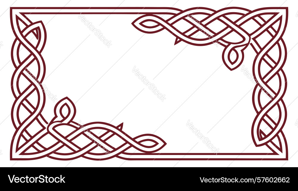 Elegant celtic pattern frame - intricate Vector Image