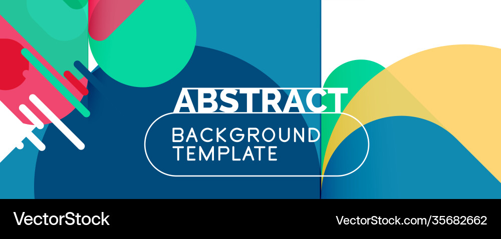 Flat geometric round shapes and dynamic lines Flat geometric round shapes and dynamic lines Vector Image