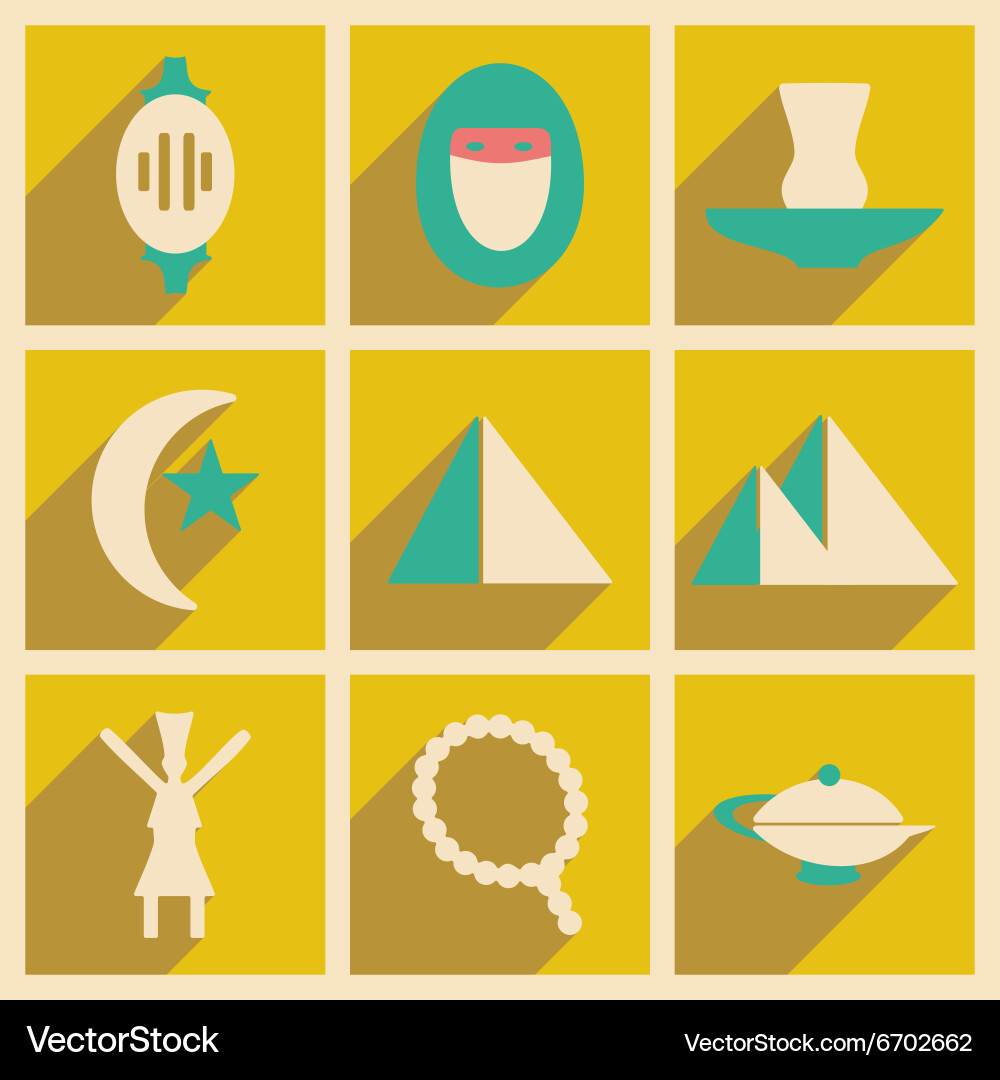 Flat with shadow concept and mobile application vector image