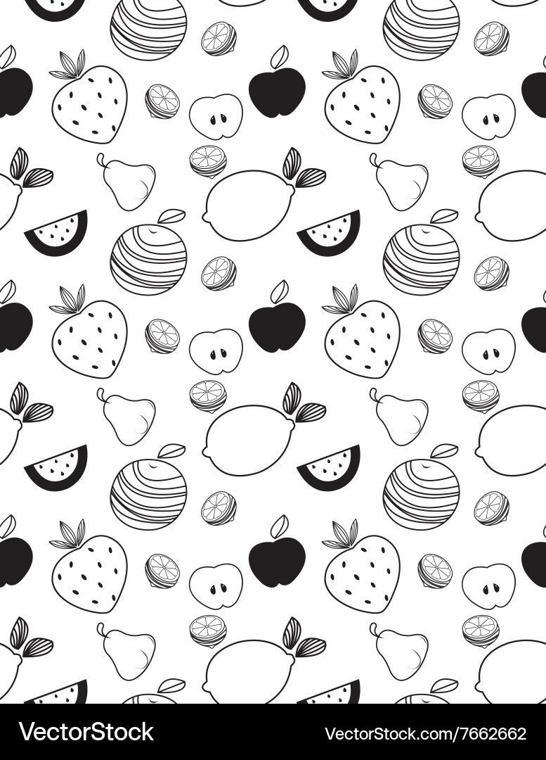 Fruit seamless patterns Vector Image