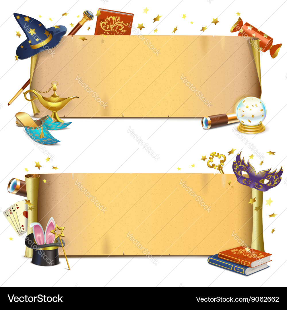 Magic Scrolls and Paper vector image