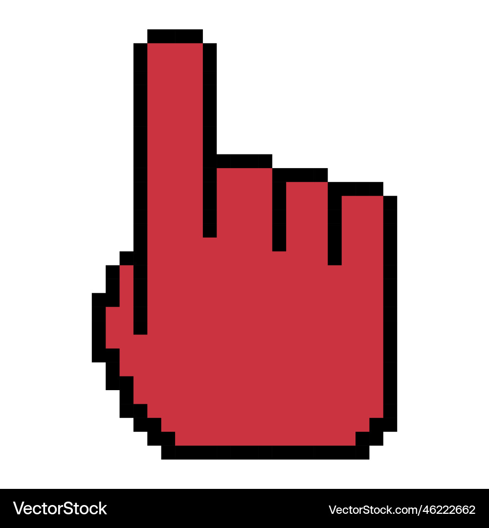 Mouse cursor pixel icon web click symbol computer Mouse cursor pixel icon web click symbol computer vector image