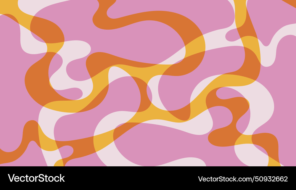 Psychedelic groovy pattern in retro 60s-70 s style vector image