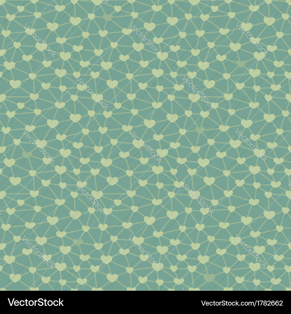 Seamless pattern with hearts linked together vector image